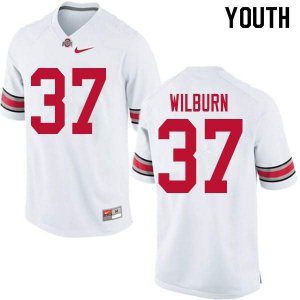 NCAA Ohio State Buckeyes Youth #37 Trayvon Wilburn White Nike Football College Jersey XZO2645BC